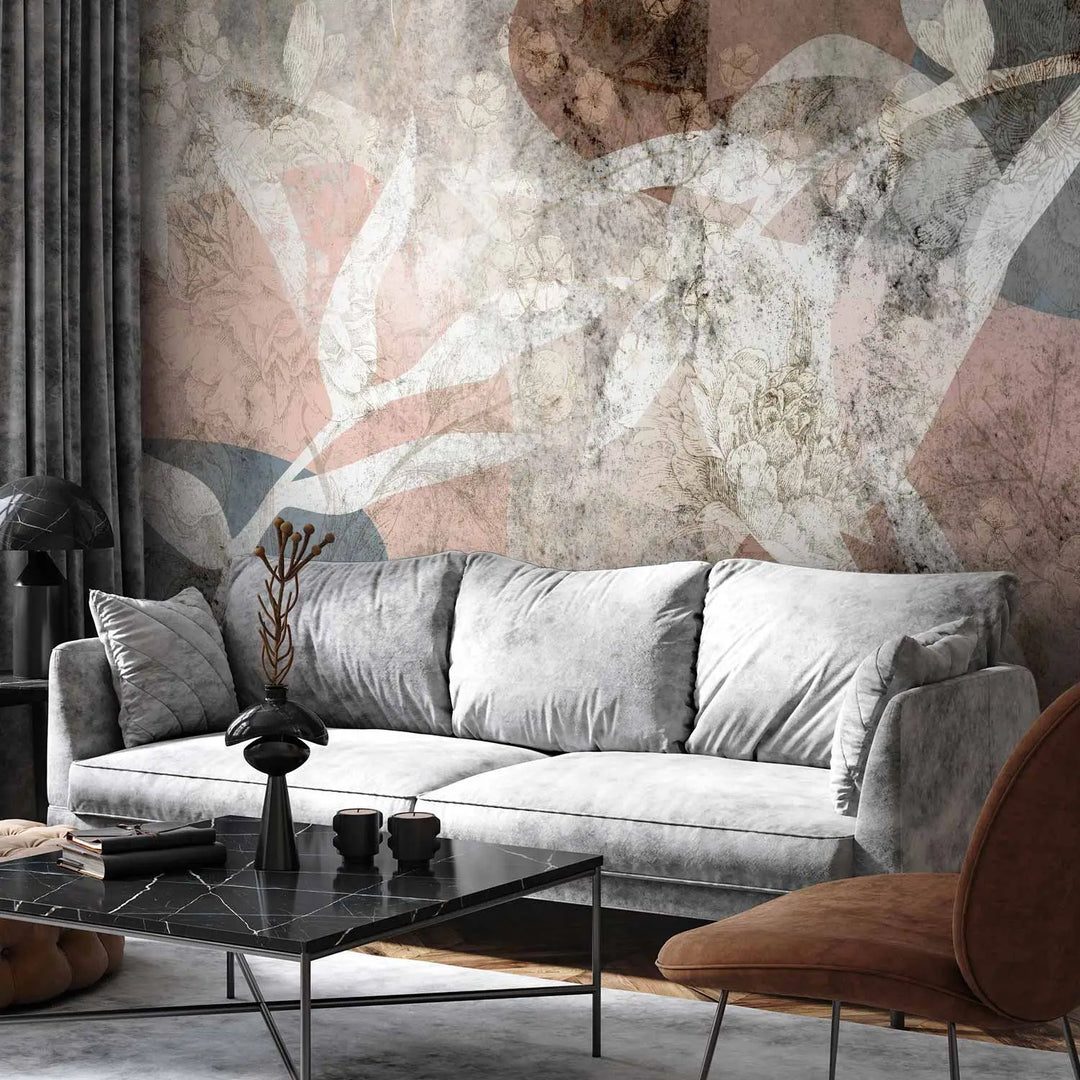 Fototapetes - Floristiska kompozīcija – augi un formas kā dekorācija G-ART