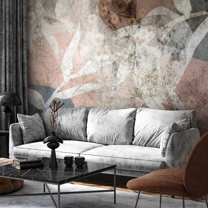 Fototapetes - Floristiska kompozīcija – augi un formas kā dekorācija G-ART