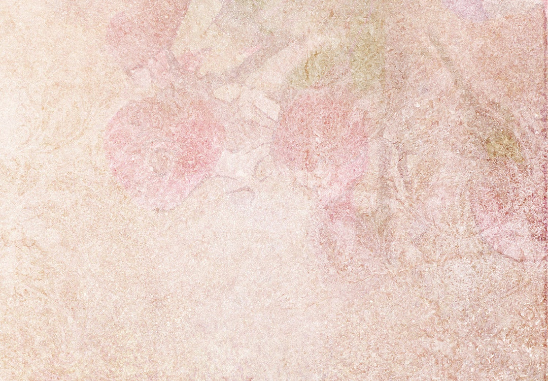 Vintāžas fototapetes rozā krāsā - Gleznoti ziedi, 138454 G-ART