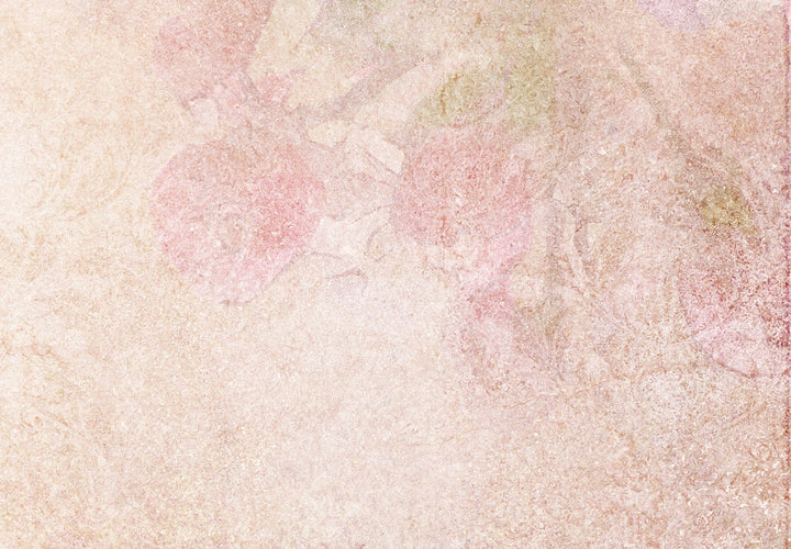 Vintāžas fototapetes rozā krāsā - Gleznoti ziedi, 138454 G-ART