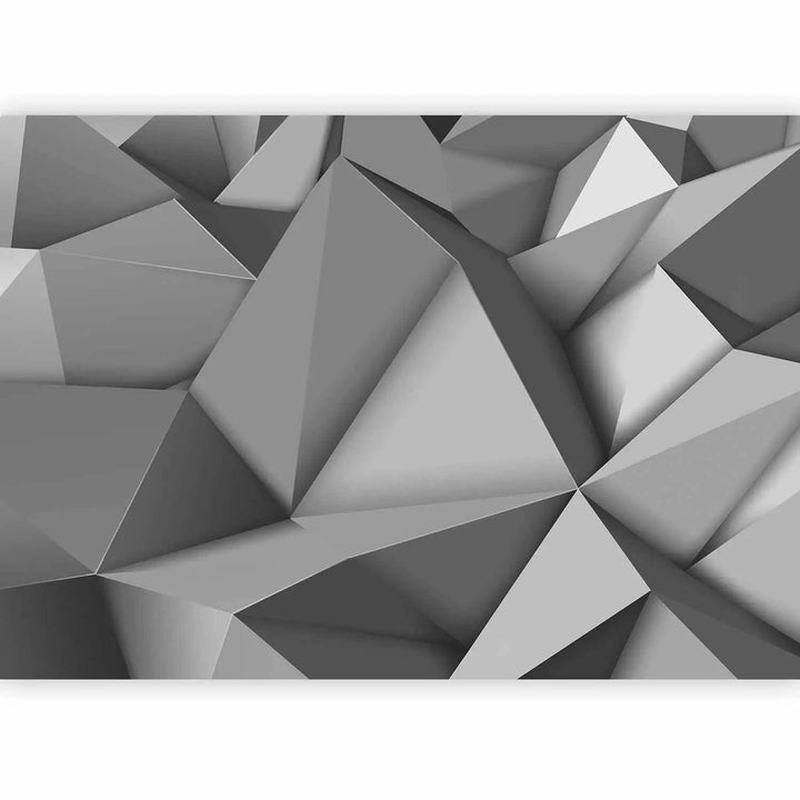 Fototapetes - Futūristiska pelēka abstrakcija ar 3D ilūziju, 60089 G-ART