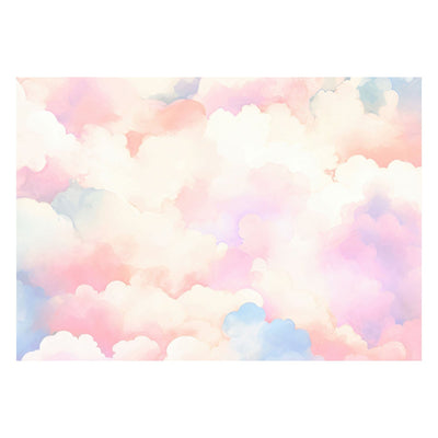 Фотообои для потолка - Разноцветные облака - радужная композиция в иллюстративном стиле, 159923 G-ART