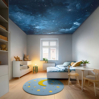 Фотообои для потолка - Звездное небо - Млечный путь в темно-синих тонах, 159912 G-ART