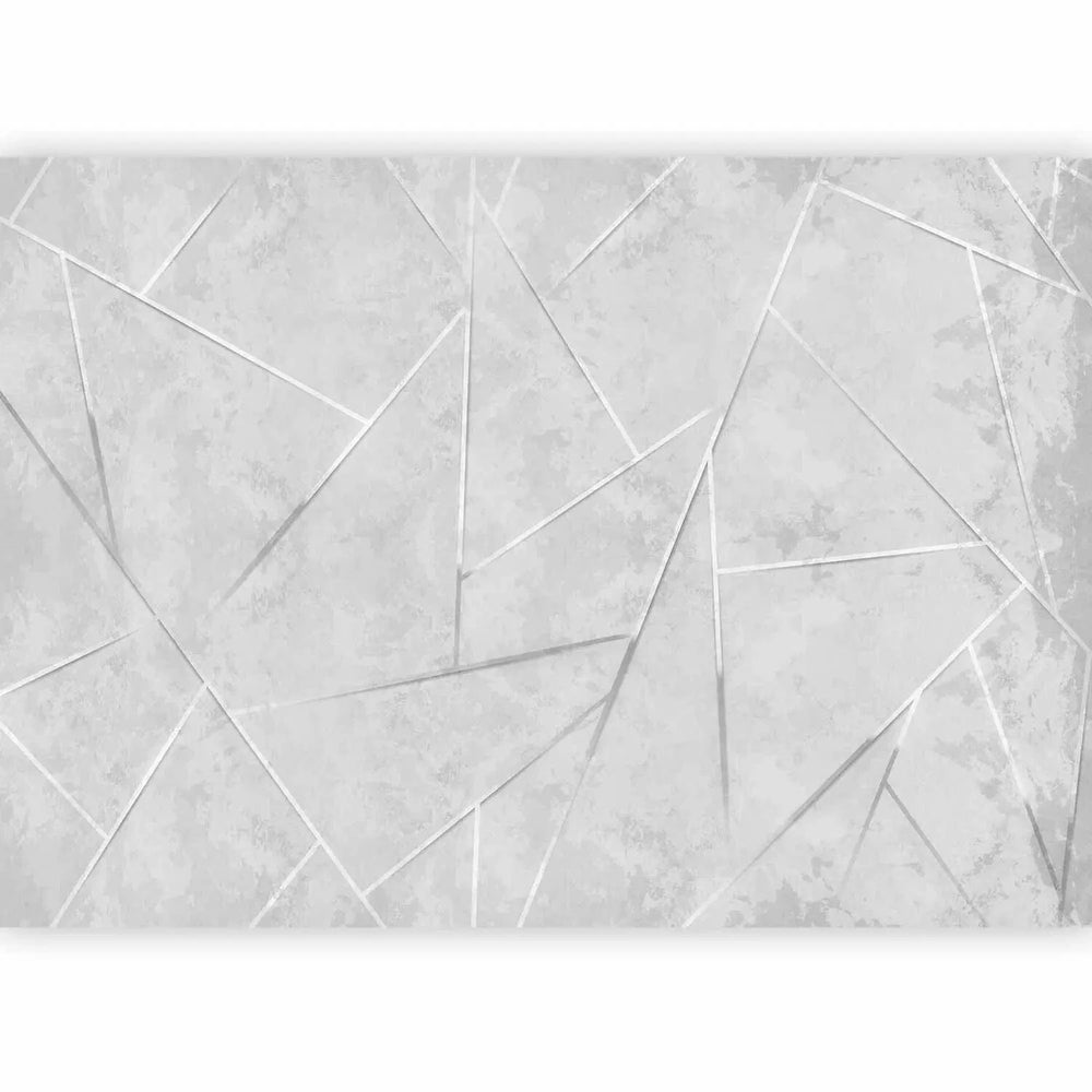 Fototapetes - Industriālā ģeometrija pelēkā krāsā - interjerā G-ART