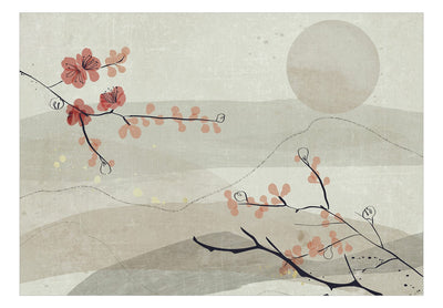 Valokuvatapetti Japanilainen - Maisema kirsikankukkineen, 142432 G-ART