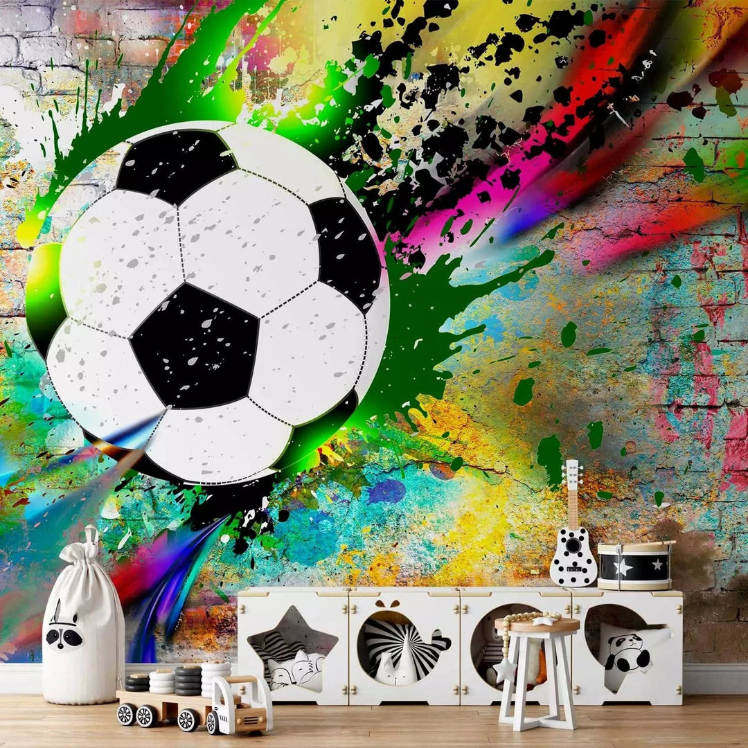 Fototapetes jauniešu istabai ar grafiti un futbolbumbu, dažādi izmēri G-ART