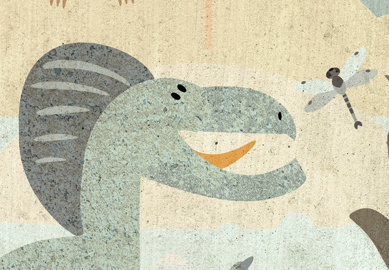 Valokuvatapetti - Hauskat dinosaurukset pastelliväreissä, 149233 G-ART