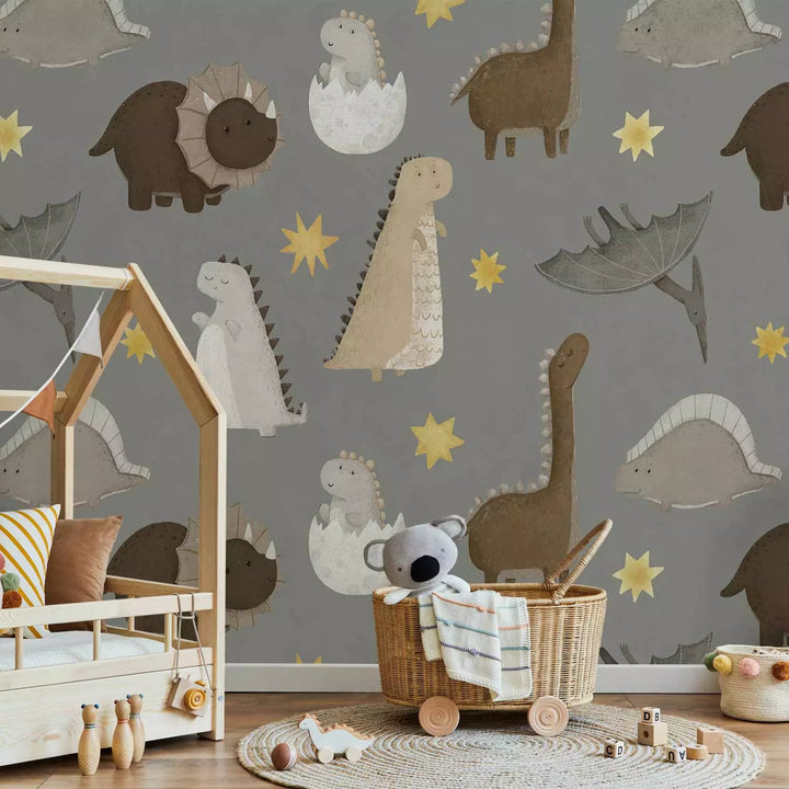 Fototapetes - Juras laikmeta dinozauri starp zvaigznēm, 149232 G-ART