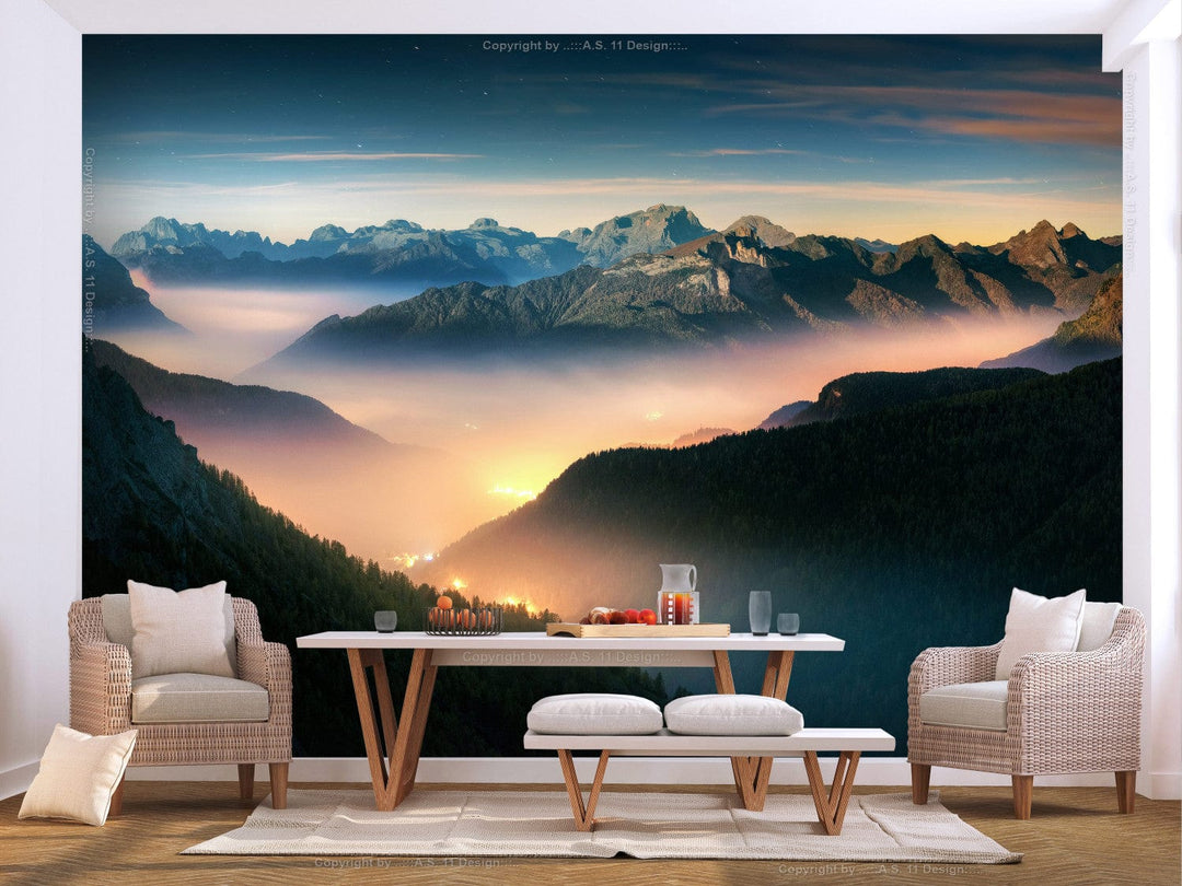 Fototapetes - Kalni saullēktā - 138535 G-ART