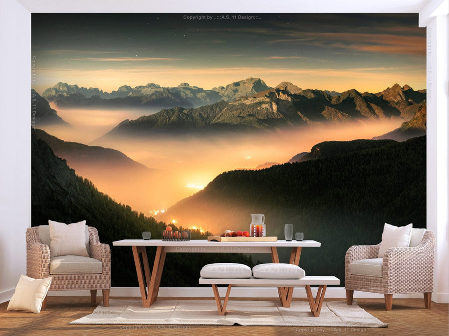Fototapetes - Kalni saulrietā - 138536 G-ART