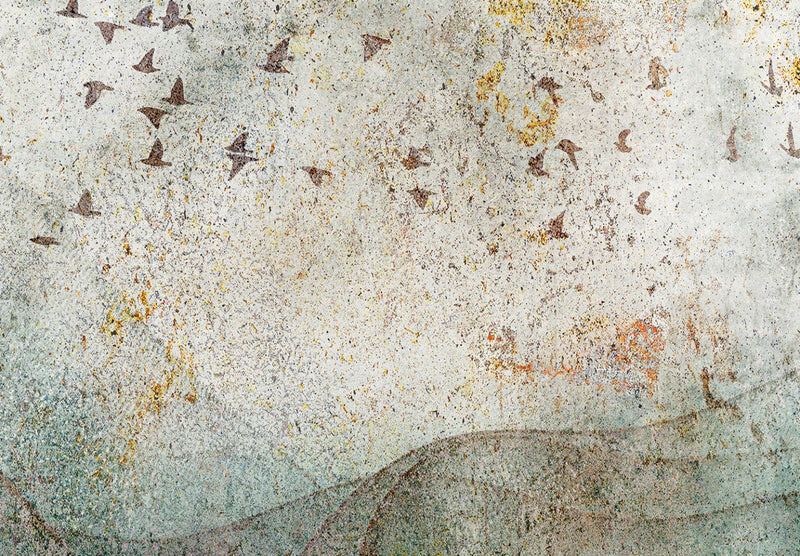 Fototapetes - Kompozīcija ar abstrakciju un putniem, 142702 G-ART