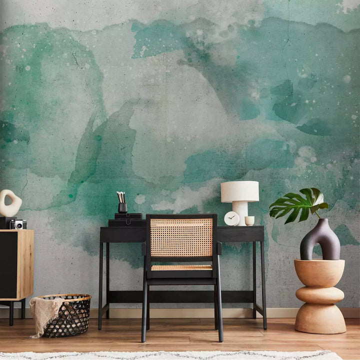 Fototapetes - Kompozīcija ar akvareli, piparmētras plankumi - 137223 G-ART