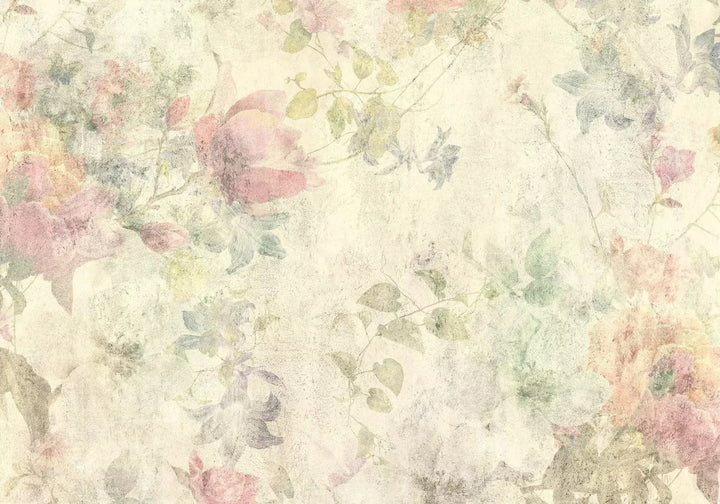 Fototapetes - Kompozīcija ar magnolijām un pļavas ziediem (vintage) G-ART
