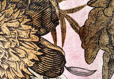 Fototapetes - Kompozīcija ar ziediem, putniem un tauriņiem, 138601 G-ART