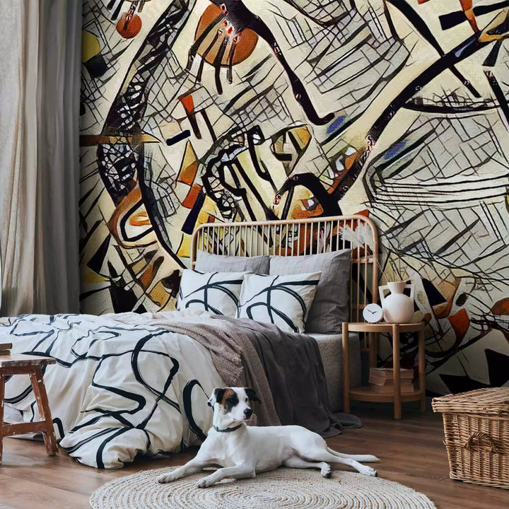 Fototapetes mūzikas istabām - Kompozīcija Vasilija Kandinska stilā G-ART