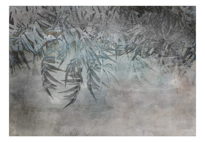 Wall Murals - Leaves in shades of grey, 142708 G-ART
