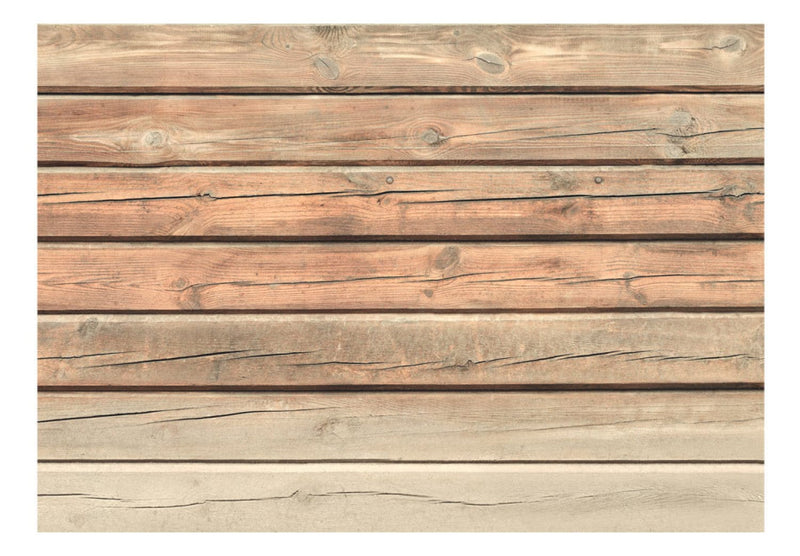Wall Murals Country style: wooden planks in natural brown tones, 64805 G-ART