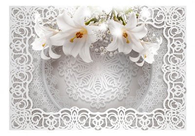 Fototapetes ar lilijam un ornamentu G-ART