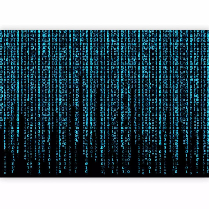 Fototapetes - Matrix stila skaitļu binārais kods - zilā krāsā G-ART