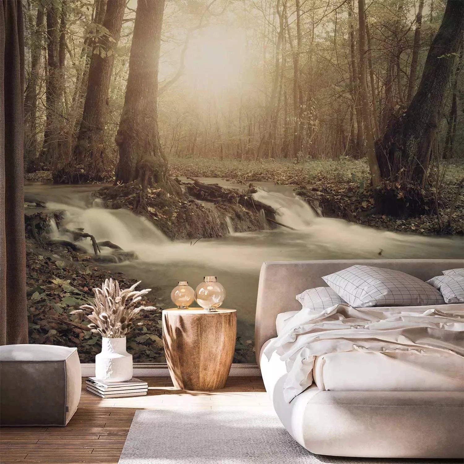 Fototapetes ar skaistu meža strautu - 88648 G-ART