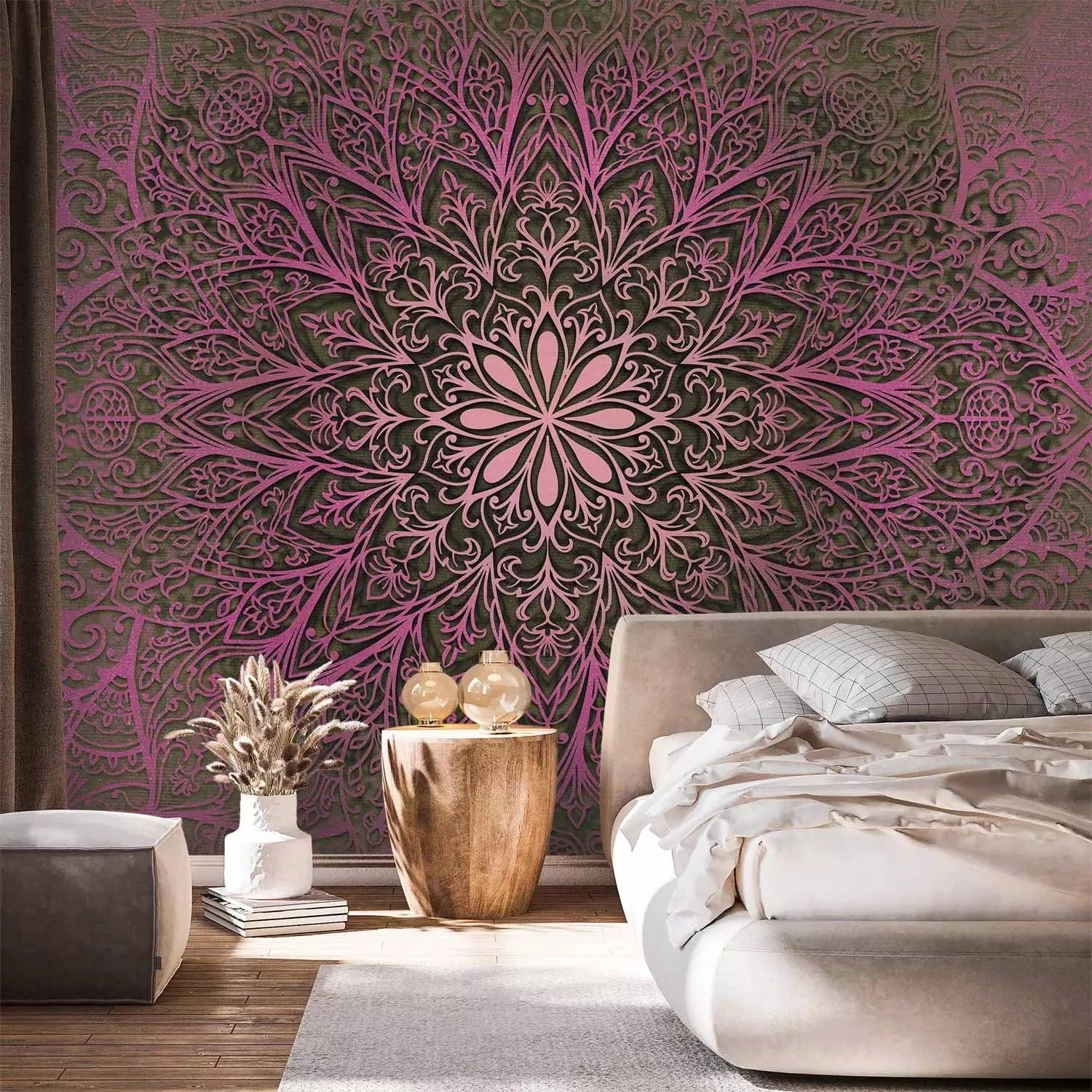 Fototapetes - Mīlestības mandala, violetos toņos - austrumu stils G-ART