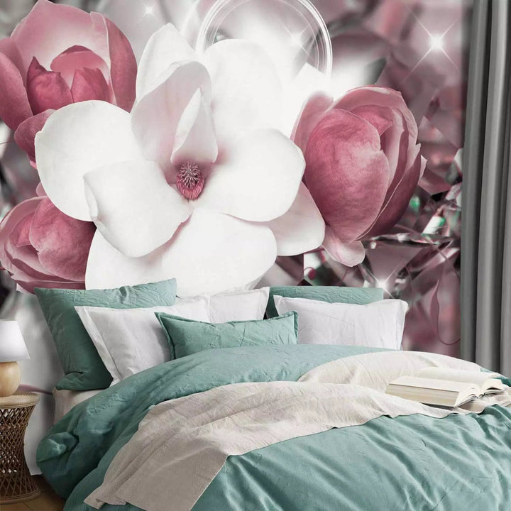 Fototapetes - skaists magnolijas pušķis sarkanbrūnos toņos, 89802  G-ART