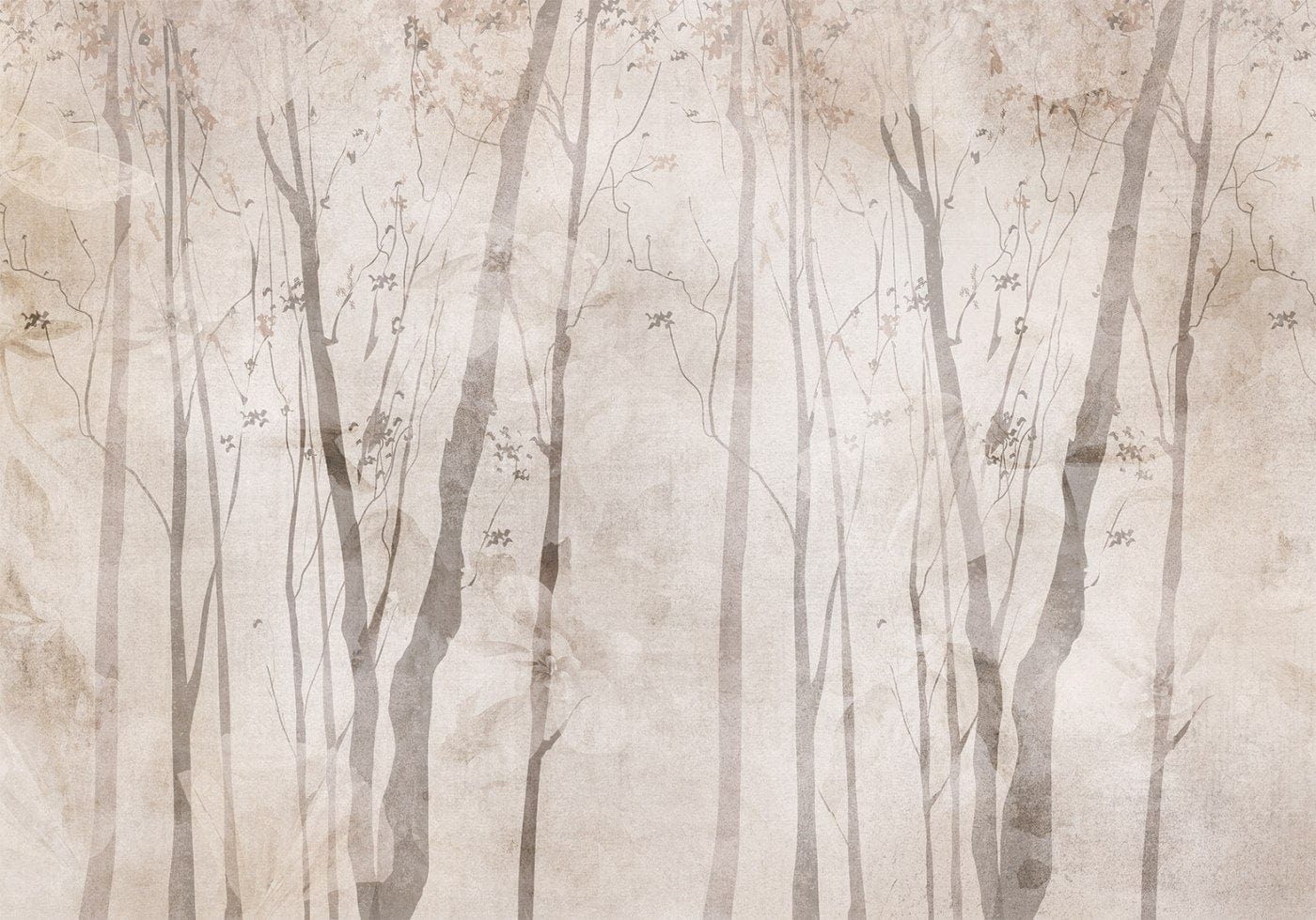 Fototapetes - Minimālisma stila smilškrāsas mežs – dabas noskaņa G-ART