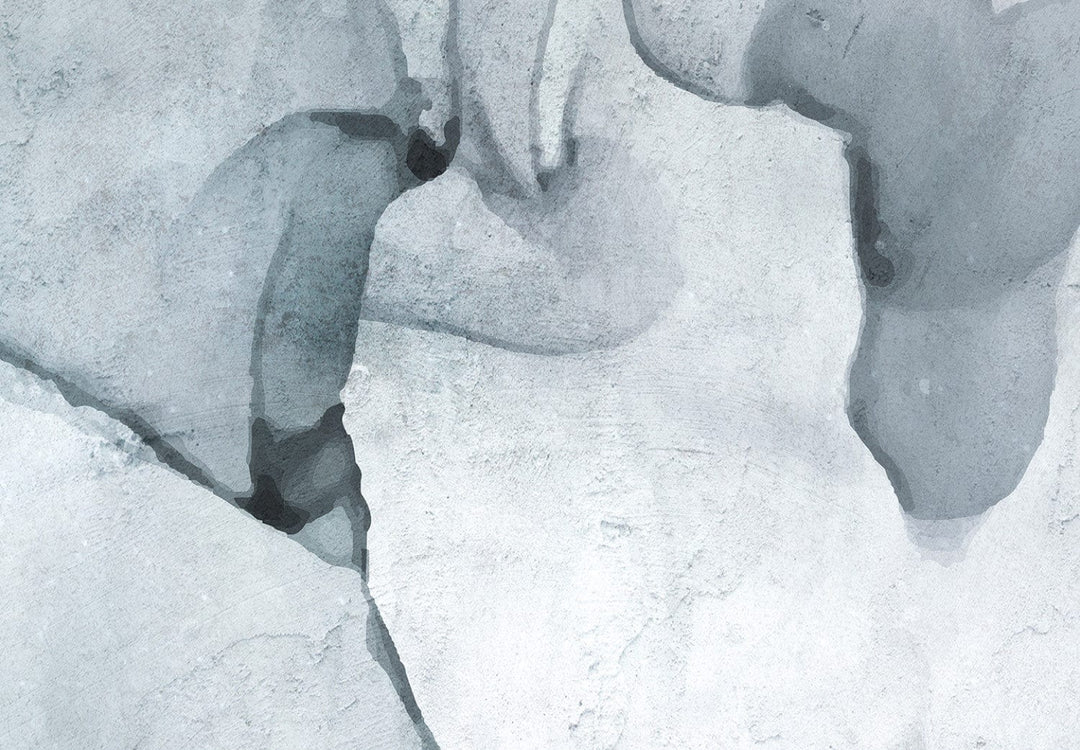 Pelēkas fototapetes - Mūsdienīga abstrakcija imitē marmoru - 138239 G-ART
