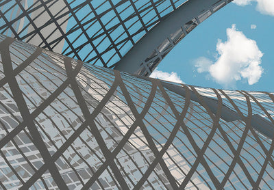 Fototapetes - Mūsdienu arhitektūra - metāla un stikla konstrukcija, 151021 G-ART