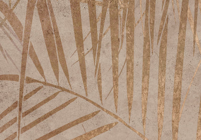 Fototapetai- Palm Coast - smėlio spalvos kompozicija su lapais, 142716 G-ART