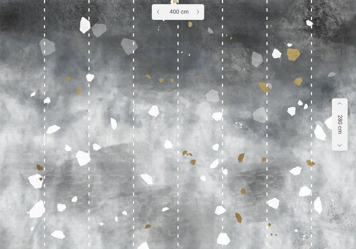 Fototapetes - akmens siena ar baltiem japāņu stila elementiem G-ART