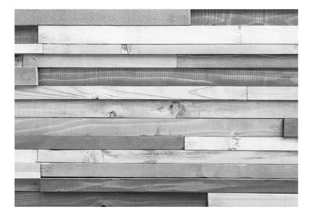 Fototapetes ar koka imitāciju pelēkā krāsā G-ART