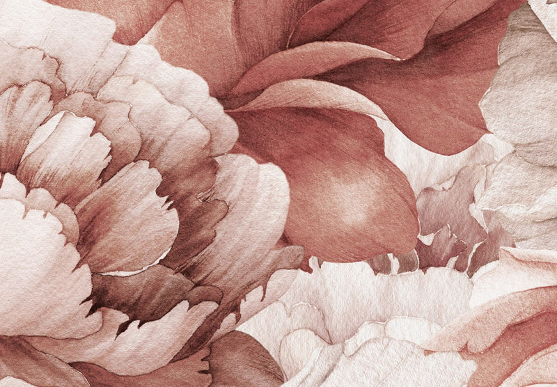 Valokuvatapetti - Pionit - kirkas kukka-asetelma vaaleanpunaisen sävyissä, 143827 G-ART