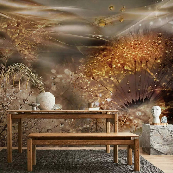 Fototapetes ar pienenēm zeltā krāsā - dažādi izmēri G-ART