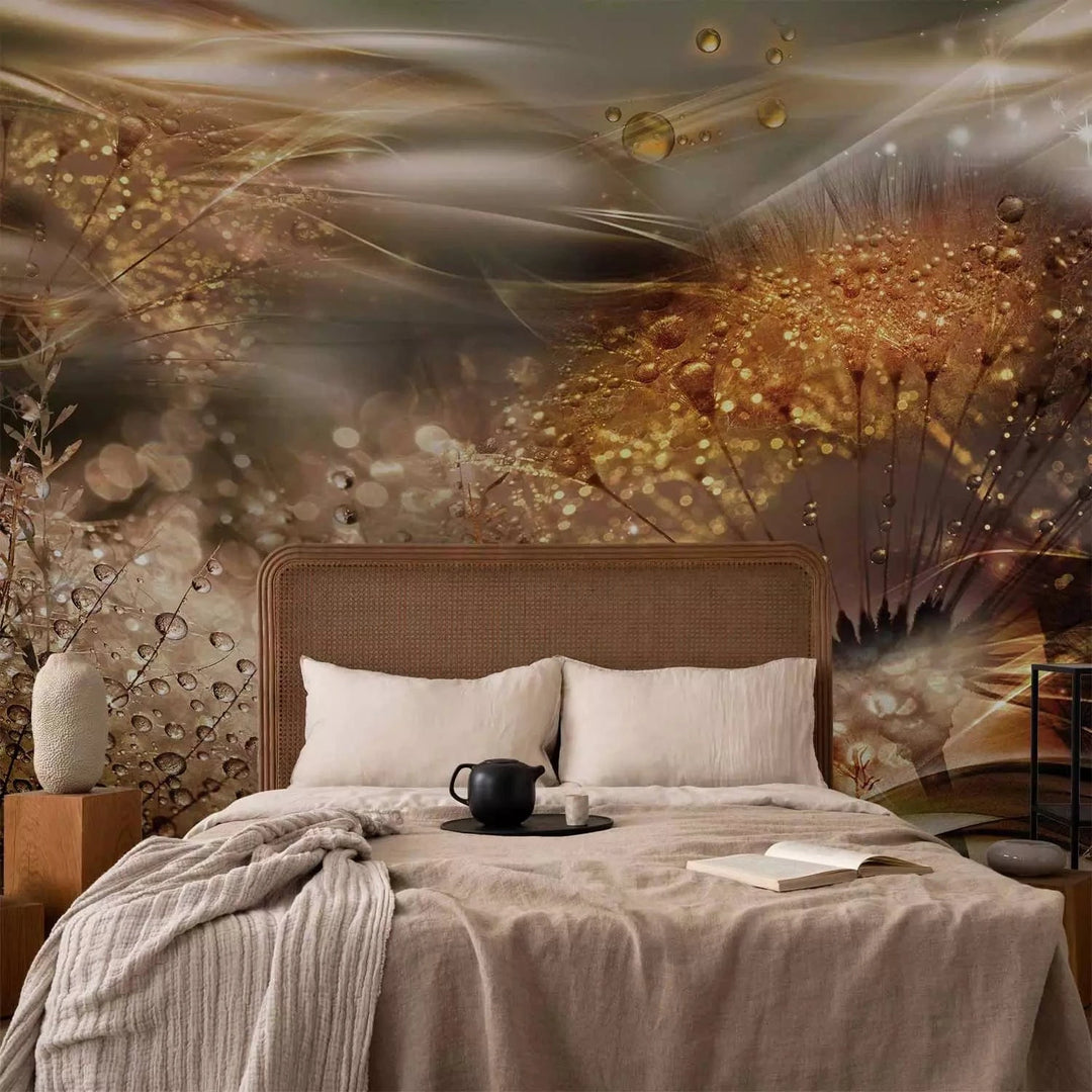 Fototapetes ar pienenēm zeltā krāsā - dažādi izmēri G-ART