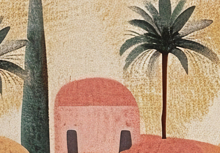 Fototapetes - Pilsēta starp palmām - terakotas krāsās, 159456 G-ART