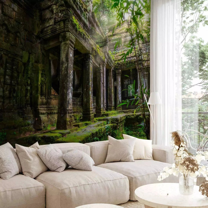 Fototapetes - Preah Khan - vecs templis - zaļā krāsā G-ART