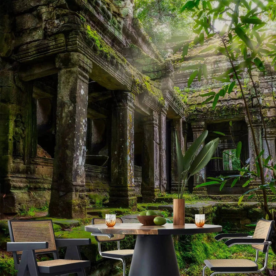 Fototapetes - Preah Khan - vecs templis - zaļā krāsā G-ART
