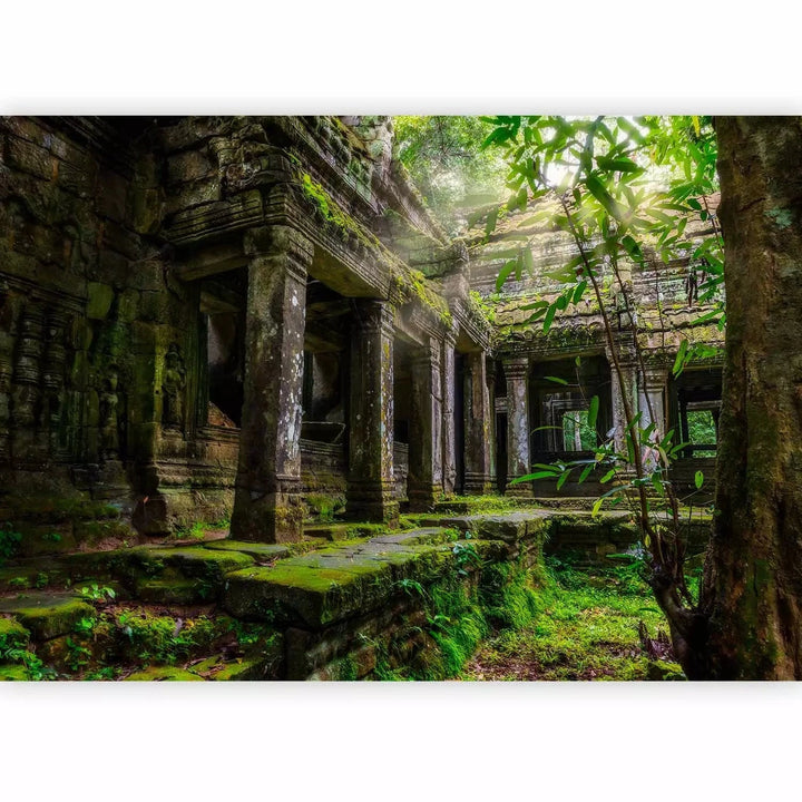 Fototapetes - Preah Khan - vecs templis - zaļā krāsā G-ART