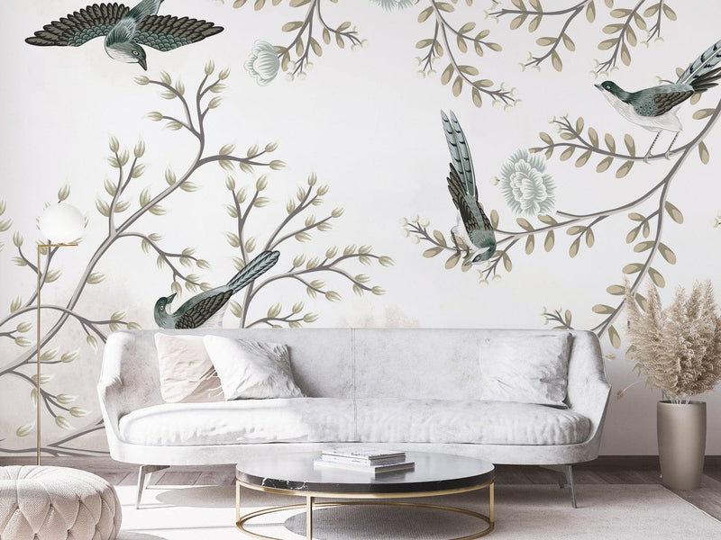 Wall Murals - Birds in the garden, 138837 G-ART