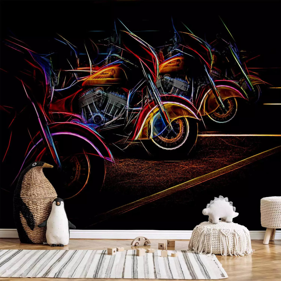 Fototapetes jaunietim - Sacīkstes, starta pozīcija, krāsains dizains G-ART