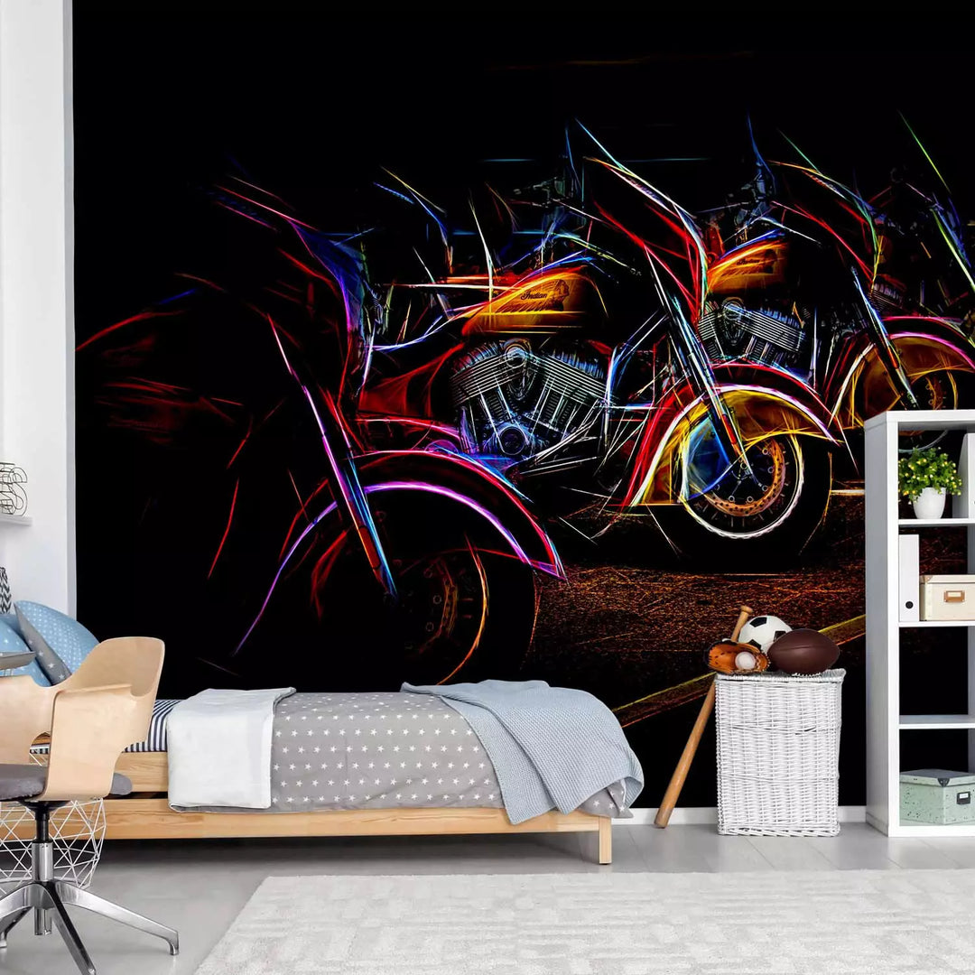 Fototapetes jaunietim - Sacīkstes, starta pozīcija, krāsains dizains G-ART