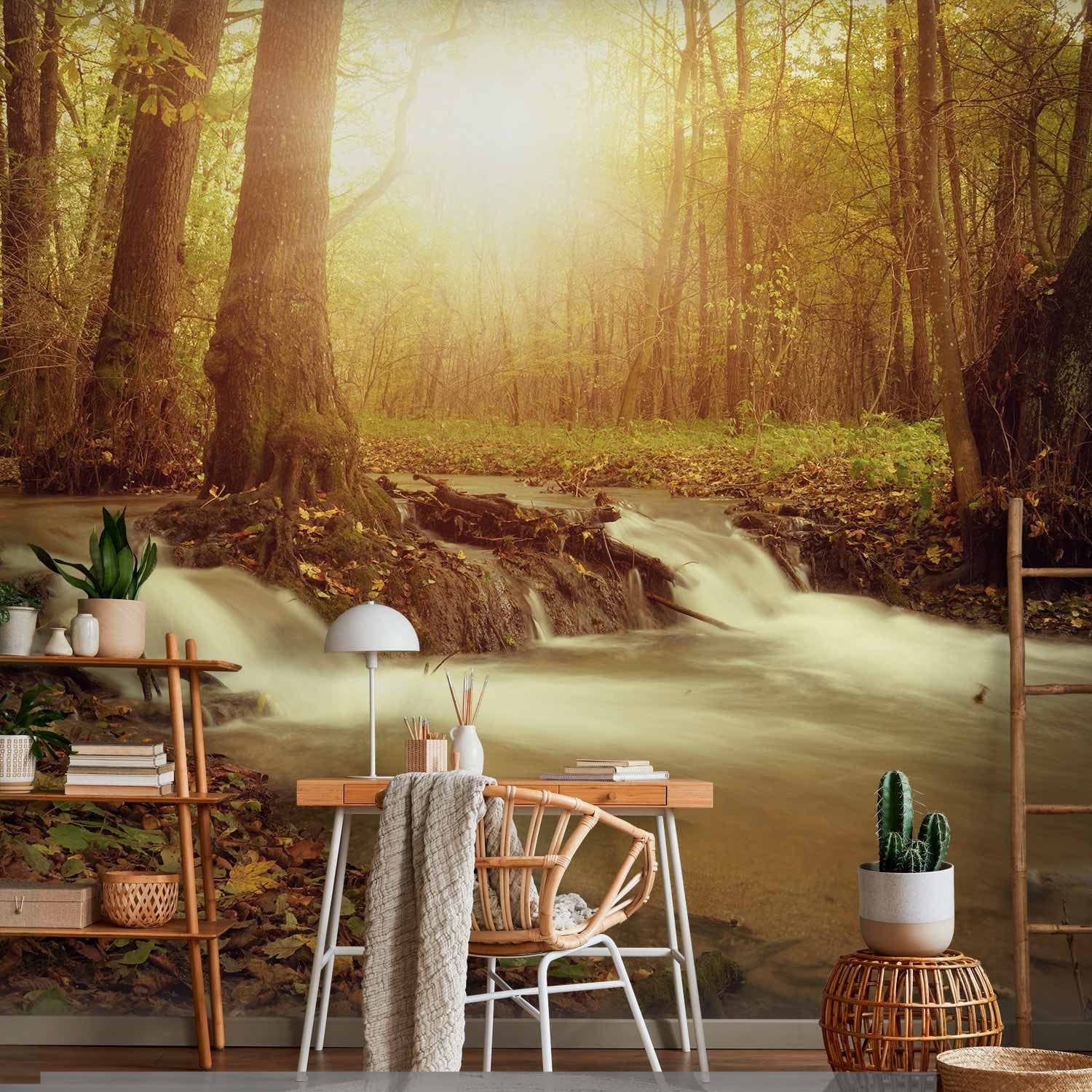 Fototapetes ar dabu un mežu - Saulains laiks, 88650  G-ART