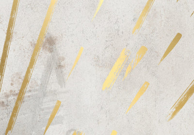 Wall Murals - the golden face of the sun, abstraction on a gray background - 137501 G -art