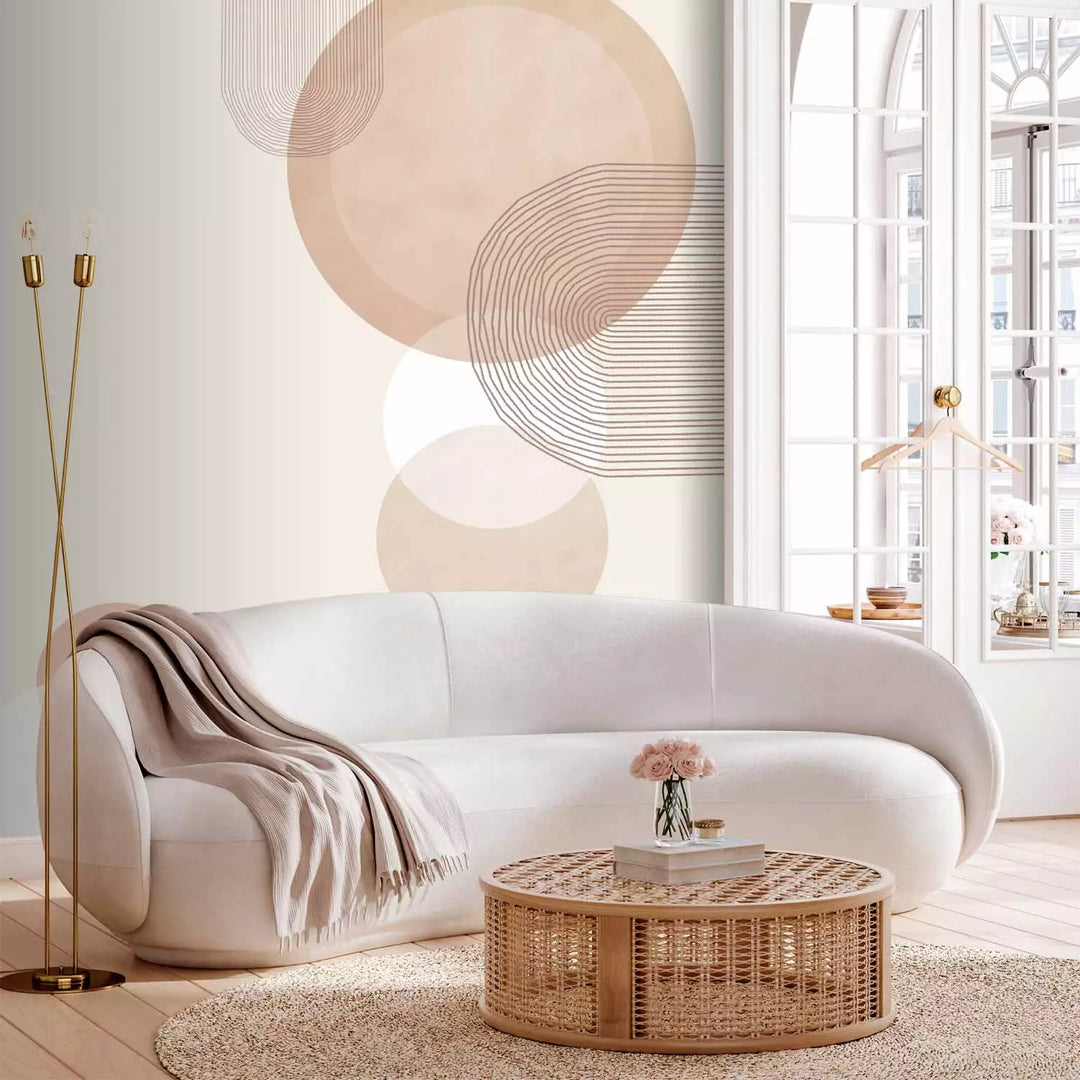 Fototapetes guļamistabai scandiboho stilā bēša krāsā - 136510 G-ART