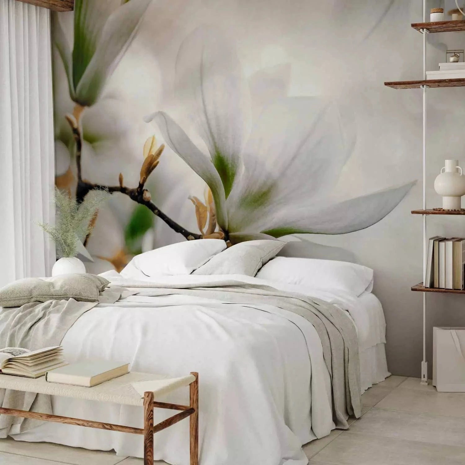 Fototapetes - Smalkās magnolijas (otrais variants) - viesistabai G-ART