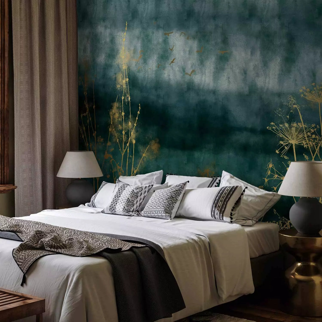 Fototapetes tirkīzā krāsā - Zelta zāle - 142501 G-ART