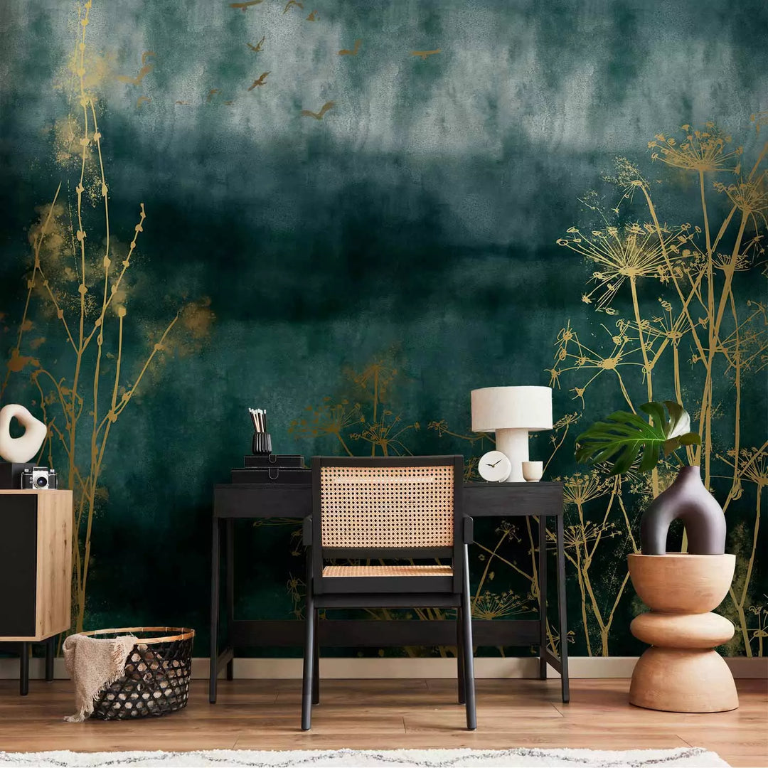 Fototapetes tirkīzā krāsā - Zelta zāle - 142501 G-ART