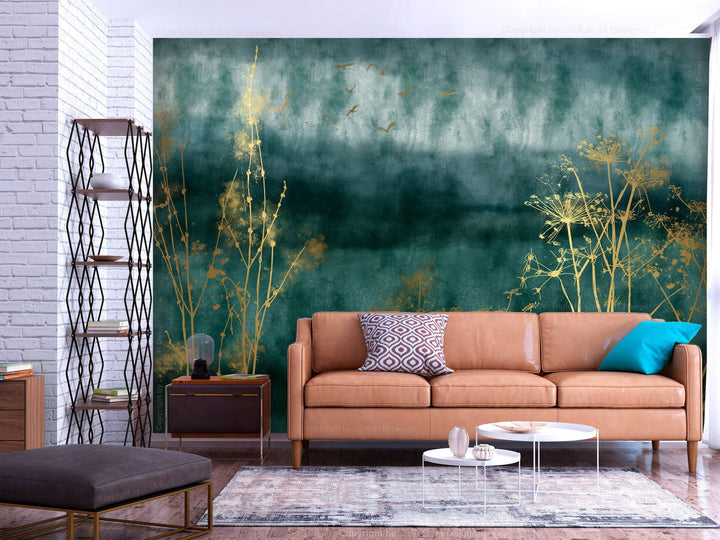 Fototapetes tirkīzā krāsā - Zelta zāle - 142501 G-ART