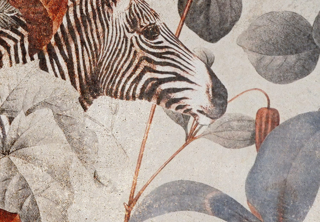 Fototapetes tropiskā stilā - pelēkos un bēšos toņos - 143075 G-ART